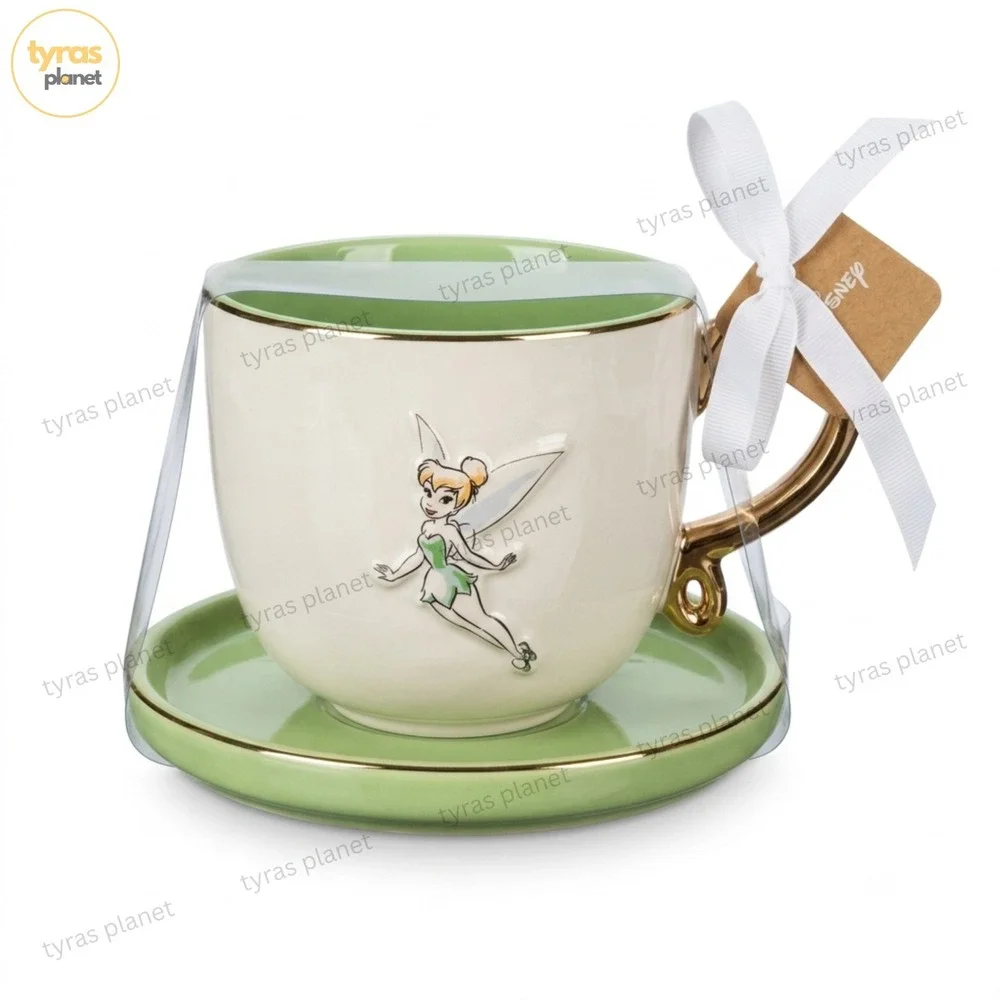 Rae Dunn~Tinker Bell~Tea/Coffee Cup Saucer Set~Disney Peter Pan Collection~NWT